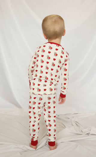 arkansas wild boar unisex kids pajamas - two piece