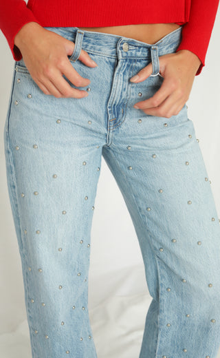 pistola: lexi mid rise bowed straight leg jean - aries