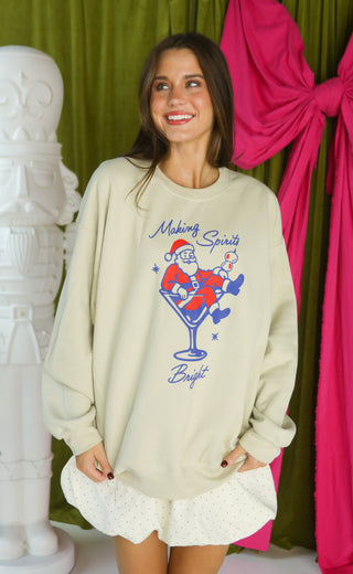 friday + saturday: making spirits bright sweatshirt