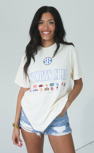 charlie southern: sec sports club tee - cream