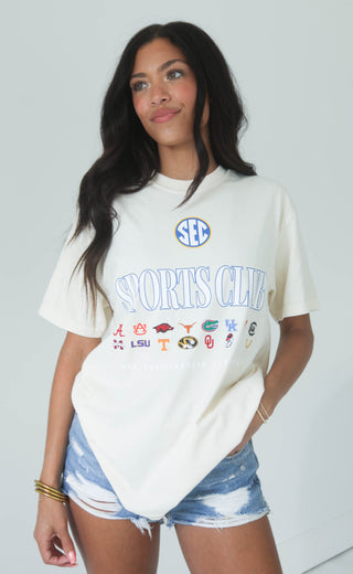 charlie southern: sec sports club tee - cream