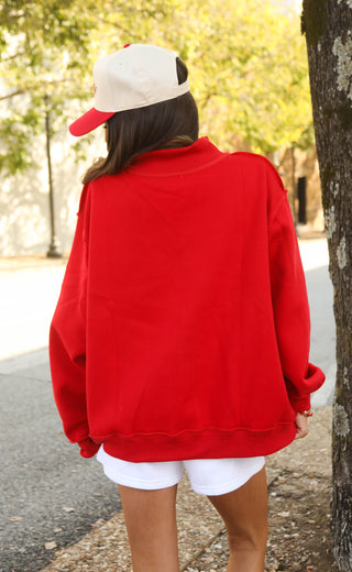 arkansas reversible mock neck sweatshirt