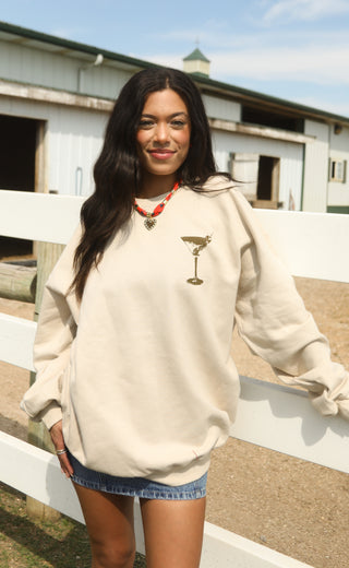 friday + saturday: extra thankful martini sweatshirt