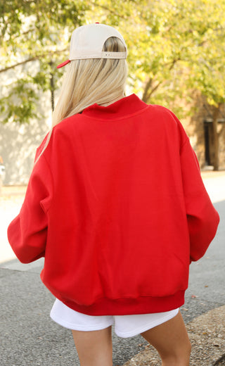 arkansas reversible mock neck sweatshirt