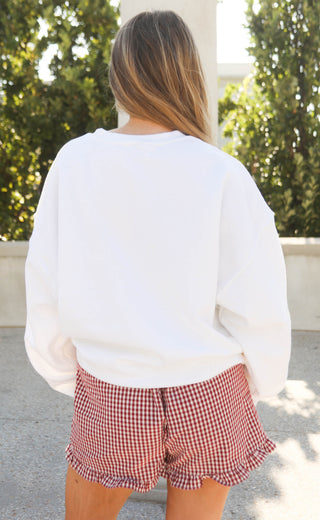 charlie southern: university of arkansas vault sweatshirt - white