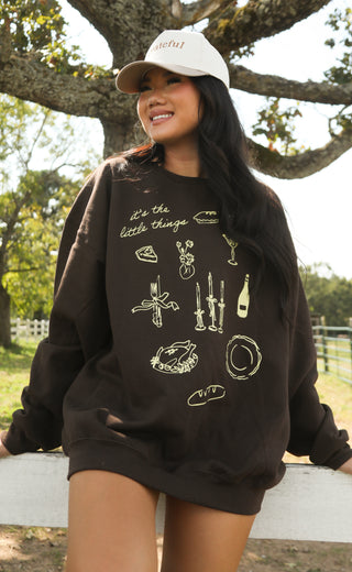friday + saturday: the little things sweatshirt