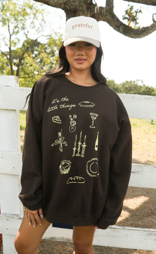 friday + saturday: the little things sweatshirt