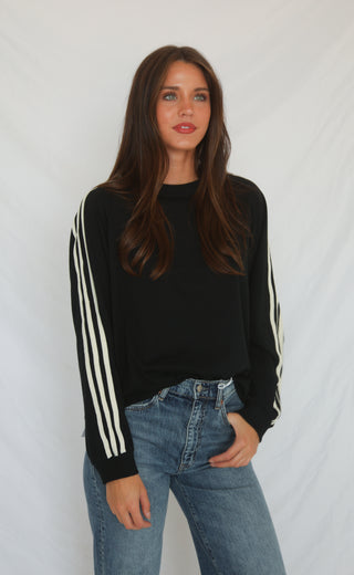 you'll still be here long sleeve raglan - black