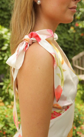 peach blossom mini dress