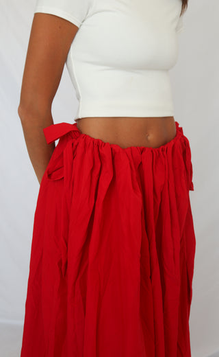 firecracker flare maxi skirt