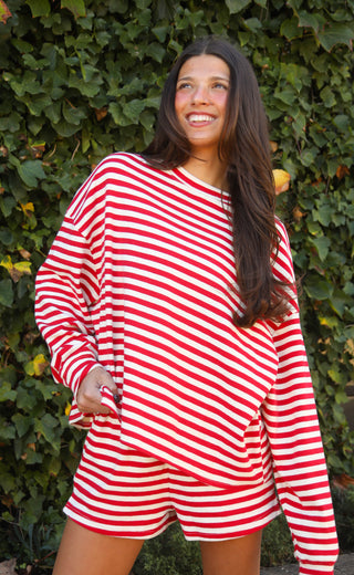 that's a fact striped set - red