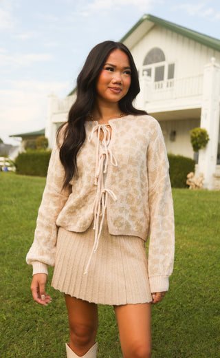 separate ways tie front cardigan