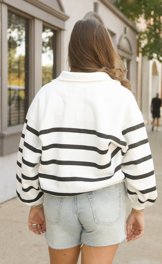 keep on stripe pullover