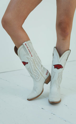 arkansas razorback leather gameday boots
