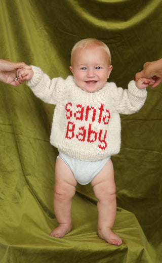 huggalug: santa baby crewneck sweater
