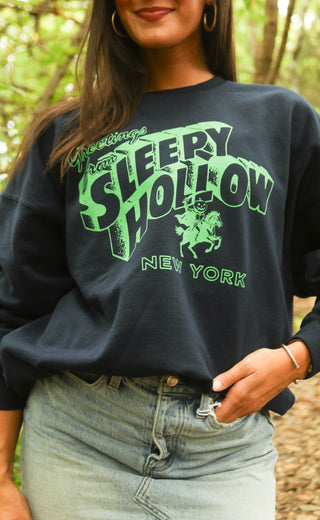 friday + saturday: sleepy hollow sweatshirt