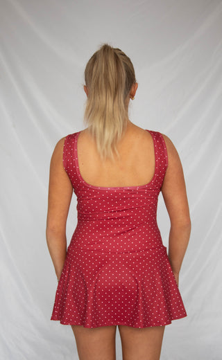 baseline mini dress - red polka dot