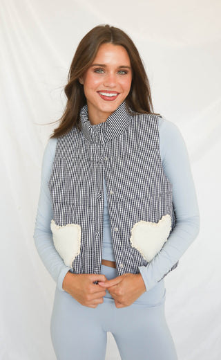 my beating heart puffer vest