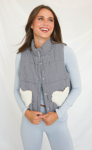 my beating heart puffer vest