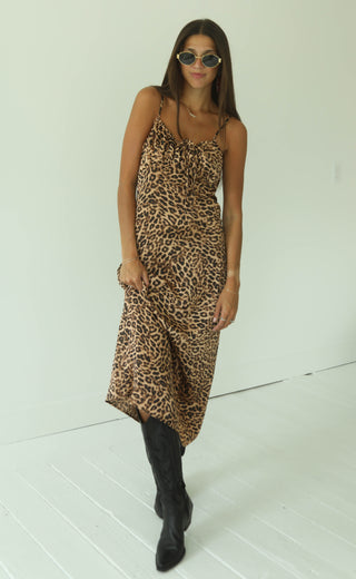 feline fine leopard maxi dress