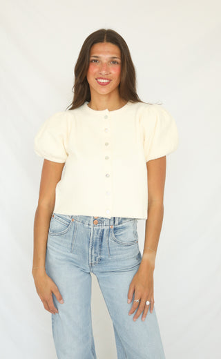 vanilla sky puff sleeve sweater