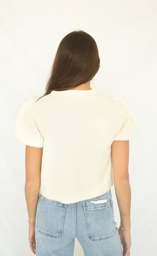 vanilla sky puff sleeve sweater