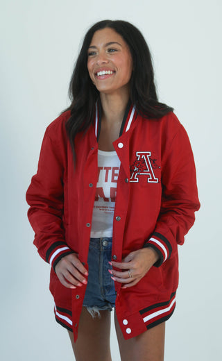 arkansas bomber jacket - razorback red