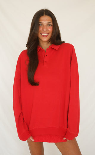 love me not collared sweatshirt