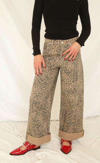 z supply: marli denim leopard pant
