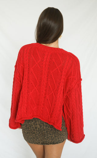 take care cable knit sweater