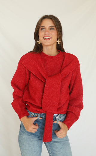 never strangers sweater - red