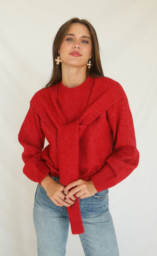 never strangers sweater - red
