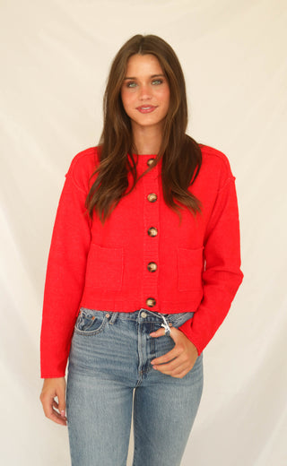 cherry bomb cardigan sweater