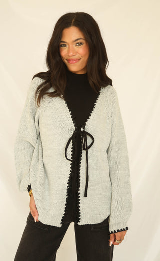 take you back tie front cardigan sweater