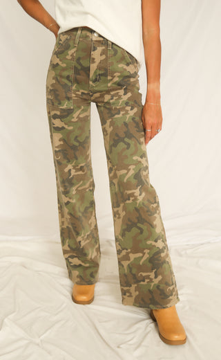 daze: far out patchpocket high rise wide leg - hideaway