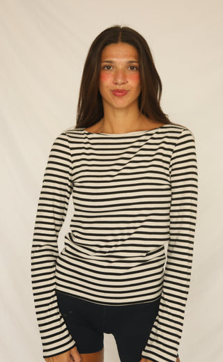 z supply: pristine striped tee - black