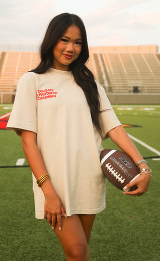 friday + saturday: tailgate department chairman t shirt