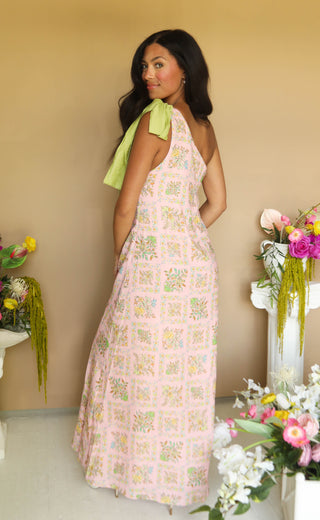 blush rush floral maxi dress