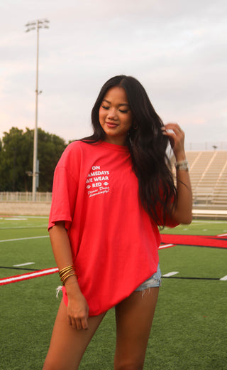charlie southern: gamedays we wear red tee