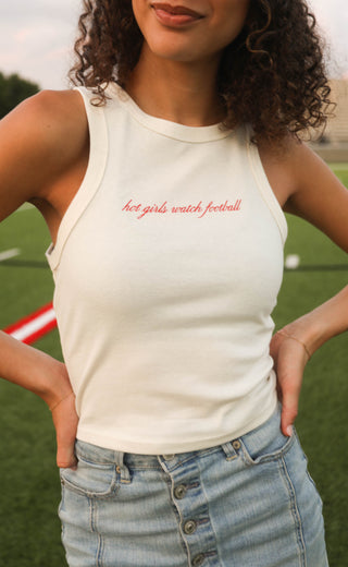 friday + saturday: hot girls watch football tank