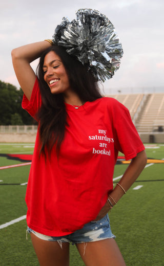 charlie southern: saturday tailgating club t shirt - red