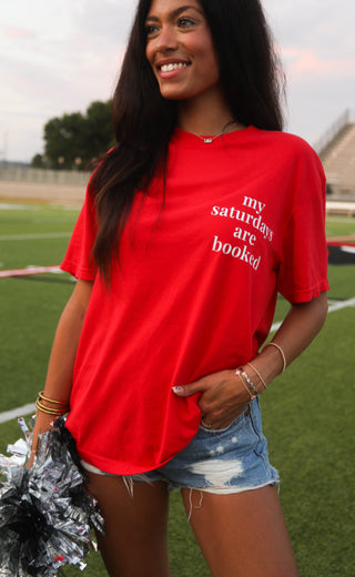 charlie southern: saturday tailgating club t shirt - red