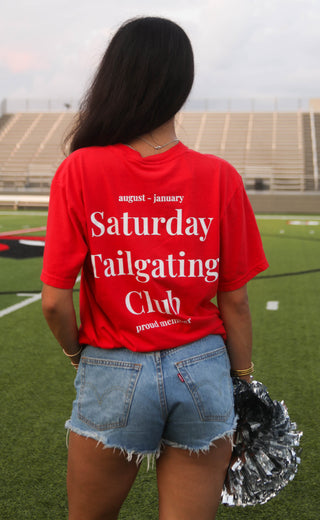 charlie southern: saturday tailgating club t shirt - red