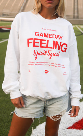 charlie southern: gameday feeling sweatshirt - red