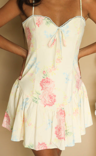 hold me close floral mini dress