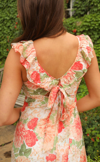 minkpink: aida frill maxi dress - apricot