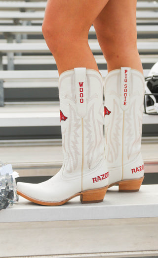 arkansas razorback leather gameday boots