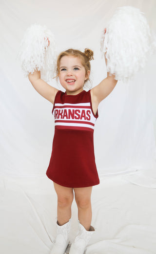 arkansas cheer dress - red