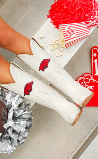 arkansas razorback leather gameday boots