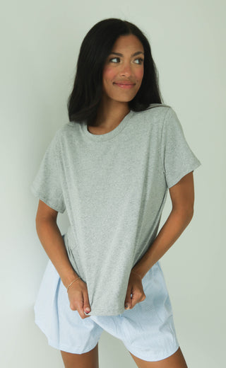 core basic tee - heather grey